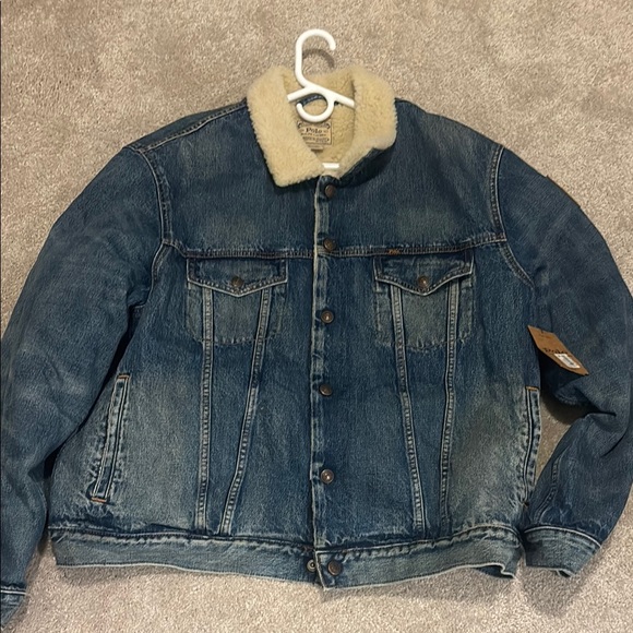 Polo by Ralph Lauren Blue Denim Jacket with Cream Collar